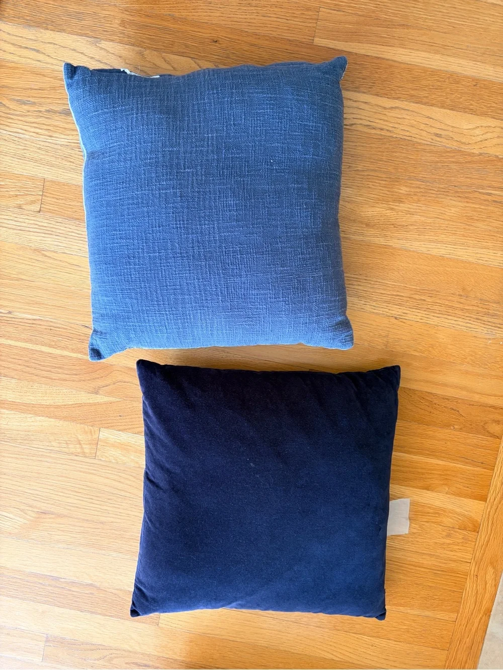 Decorative Blue Patterned Throw Pillow - Brand Unspecified